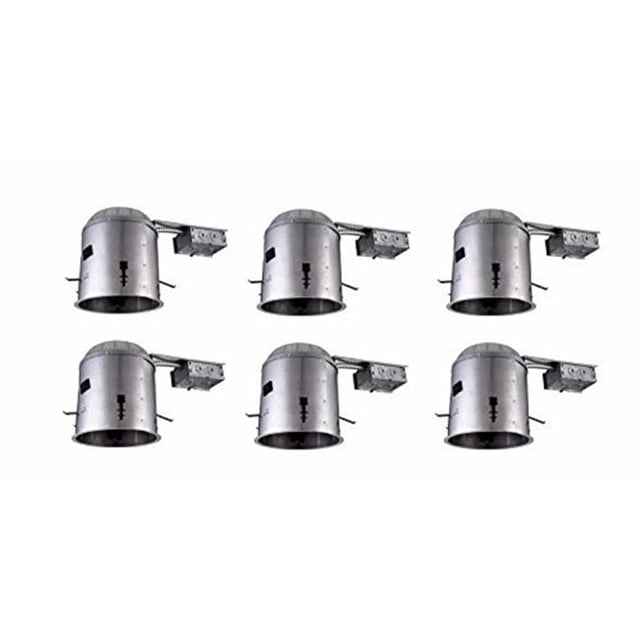 Elitco Lighting TC6R-E26-6PK Boîtier Non-Ic Remodelable 5 Pouces Compatible PAR30 BR30 R30 - Lot de 6