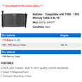 thumbnail image 2 of Radiator - Compatible with 1988 - 1995 Mercury Sable 3.8L V6 1989 1990 1991 1992 1993 1994, 2 of 2