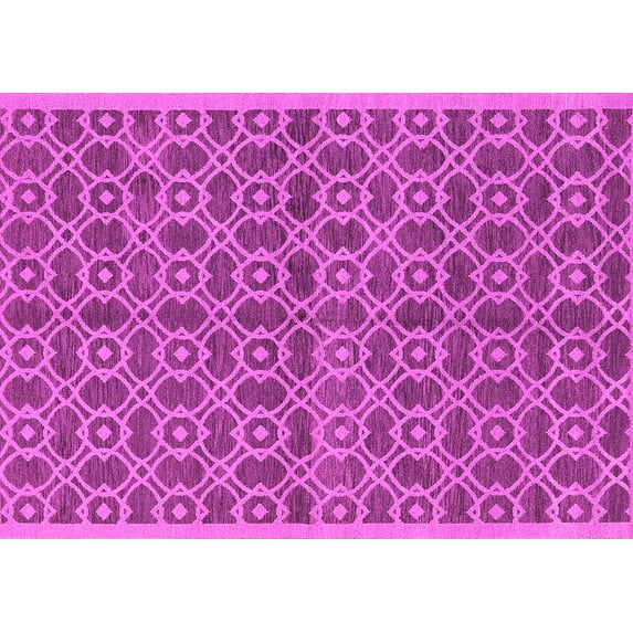 Ahgly Company Indoor Rectangle Oriental Pink Industrial Area Rugs, 2' x 4'