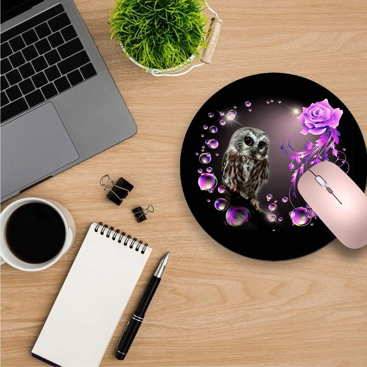 Tapis De Souris De Bureau – Motif Fleur De Lys – 21,1 X 24,9 Cm – Lavable, Base Caoutchouc Antidérapant – Pour Jeu Et Travail