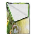 thumbnail image 2 of Plant Soft Flannel Fleece Blanket, Close-up Image of Strelitzia Reginae Bird of Paradise Flower Madeira Island Portugal, Cozy Plush for Indoor and Outdoor Use, 60" x 80", Multicolor, by Ambesonne, 2 of 5