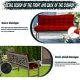 thumbnail image 5 of Replacement Cushions for Outdoor Swing, Swing Replacement Cushions Thicken 4" with Backrest, Waterproof Bench Cushions for Patio Furniture Porch Swing Cushions (Red), 5 of 7