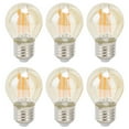 thumbnail image 1 of 6 bombillas LED vintage de cristal dorado regulables G45 E27 de 4 W, luz cálida, 360 lm., 1 of 14