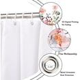 thumbnail image 4 of Watercolor Floral Shower Curtain, Colorful Wild Flowers with Butterflies Green Leaf Rustic Bathroom Curtain Home Decor Waterproof Fabric Machine Washable with Hooks, 72"x84", 4 of 6
