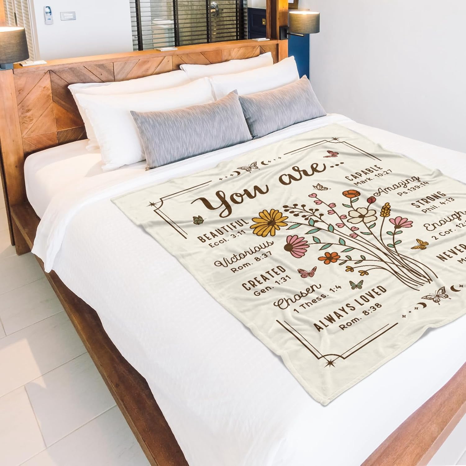 Christian Birthday Gifts for Women, Christian Blanket, Religious Gifts for Women Friendship, Inspirational Catholic Spiritual Presents for Best Friend, Sister, Mom, Daughter