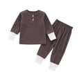 thumbnail image 2 of YUSIM Toddler Girls Cotton Outfits Set- Casual Long Sleeve Soft Shirts and Pants Fall Clothes Gray Size 3 T, 2 of 3