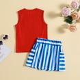 thumbnail image 4 of Sngxgn Girl's 2 Piece Outfits Half Sleeve Jacket and Ruffle Mini Skirt Set(Red,110), 4 of 9