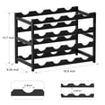 thumbnail image 7 of Bambloom Wine Rack,Bamboo Freestanding Floor Wine Bottle Holder,4-Tier Wine Storage Racks,Black, 7 of 7