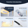 thumbnail image 4 of Smart Toilet with Built-in Bidet Seat, Tankless Toilet with Foot Touching Lid Opening, Auto Lid Closing and Flushing, Heated Seat, Pre-Wet, Warm Air Dryer,Digital Display, Remote Control, 4 of 7