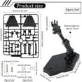 thumbnail image 2 of 4 Sets Black Action Figure Stand Assembly Action Figure Display Holder Display Model Support Stand with Iron Screws & Nuts for Multiple Models - 9.1x7.2x0.5 Inch diy, 2 of 6