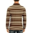 thumbnail image 4 of Mens Shirts Long Sleeve Shirts for Men 2025 Fall Trendy Color Block Striped T-Shirt Lightweight Button V-Neck Henley Shirts, 4 of 7