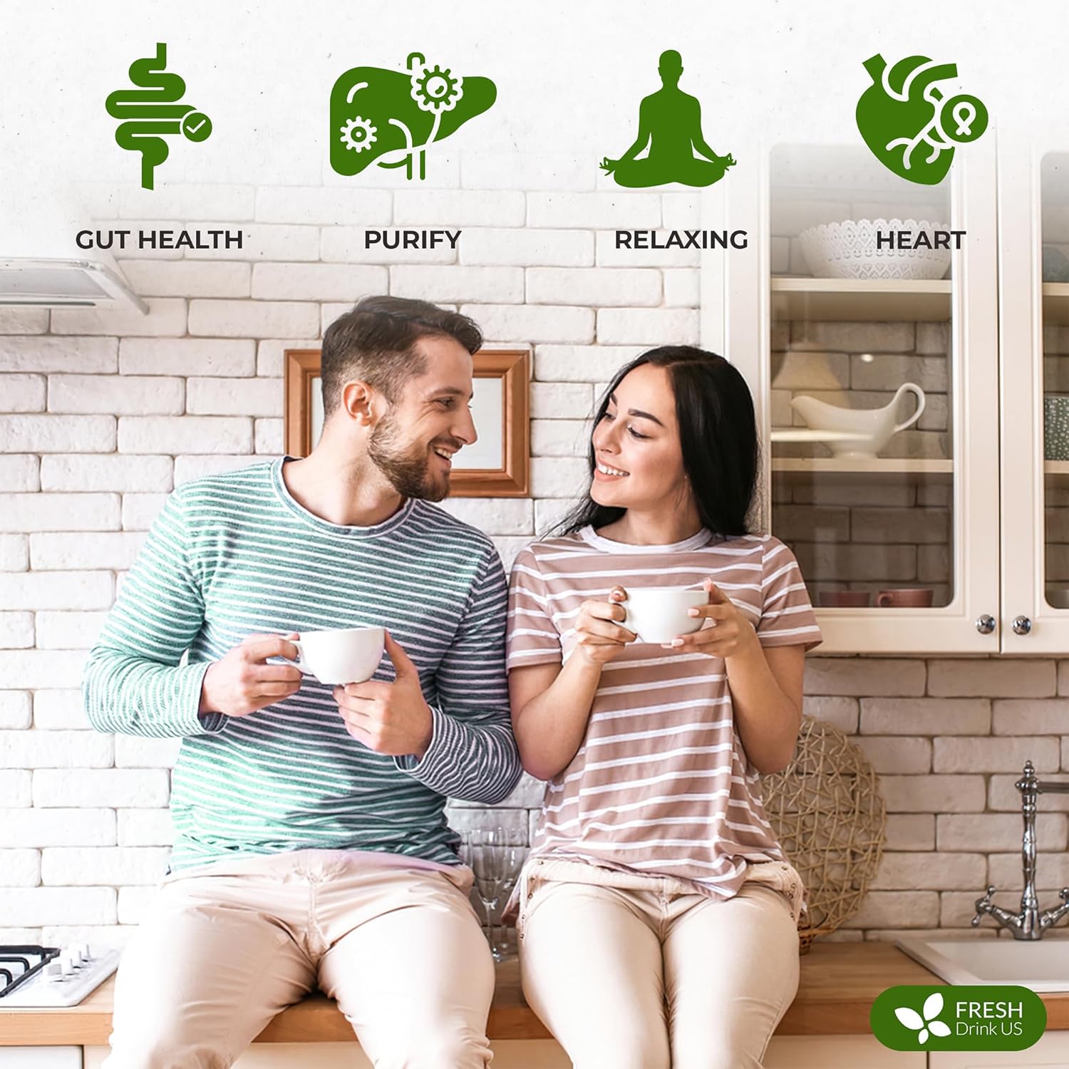 FreshDrinkUS, Premium 135 Tea Bags Men Super Detox Tea – Herbal Blend with Senna, Dandelion Root, Ginger, Peppermint & More – 100% Natural, Sugar-Free. Caffeine-Free, Gluten-Free, Vegan