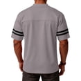thumbnail image 4 of Zimjoy 250 Years of Freedom Men's Patriotic Cotton V Neck Jersey T-Shirt 1776-2026 America Striped Short Sleeve Tee for 4th of July Casual Sports Gray XL, 4 of 5