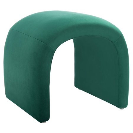 Home Collection Kibo Modern Waterfall Emerald Velvet Ottoman (Fully Assembled)