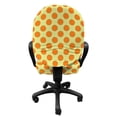 thumbnail image 3 of Orange Office Chair Slipcover, Simplistic Fruit Repetitive Citrus Family Delicious Kitchen Vitamin C Print, Protective Stretch Decorative Fabric Cover, Standard Size, Orange Pale Yellow, by Ambesonne, 3 of 5