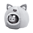 thumbnail image 1 of 2 En 1 Cama Cueva Y Casa Para Gato Perro Cachorro Con Cojín Lab.G, Gris, 1 of 5