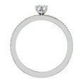 thumbnail image 3 of Diamond Engagement Ring for Women Dual Row Round Diamond Ring 14K White Gold 1.18 CT TW, 3 of 5