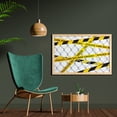 thumbnail image 2 of Police Wall Art with Frame, Police Line Do Not Pass Crime Scene Investigation Bands on a Wire Cloth Prinit, Printed Fabric Poster for Bathroom Living Room, 35" x 23", Yellow and Black, by Ambesonne, 2 of 2