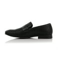 thumbnail image 4 of Ferro Aldo Louie MFA19702 Classic Round Toe Penny Loafers for Men, in Woven Black, Men's Size 6.5, 4 of 8