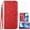 Red, variant on Asuwish Compatible with iPhone 17 6.3 inch Wallet Phone Case and Tempered Glass Screen Protector Flip Credit Card Holder Stand Bling Glitter Cell Cover for i Phone17 i17 17Case Women Men Rose Gold
