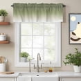 thumbnail image 2 of Sage Green Valance Curtain and Beige Ombre Color Gradient Window Valances Rod Pocket Short Curtains Window Treatments for Kitchen Bedroom Bathroom Laundry 42" x 18", 2 of 9