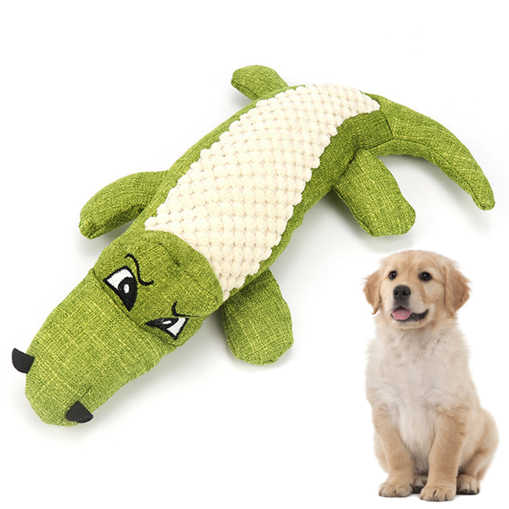 Jouet de Chien Peluche Crocodile Animal Dessin Animé Chien