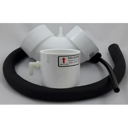 

Radon Mitigation Condensation Bypass Kit for 3 sch 40 pipe (condensate drain collar + 90 elbow)