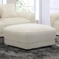 thumbnail image 2 of Pemberly Row Contemporary Fabric Ottoman with Casters in Ivory, 2 of 9