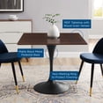 thumbnail image 5 of Dining Table, Square, Wood, Black Dark Brown, Modern Contemporary Urban Design, Kitchen Room Cafe Bistro Restaurant Hospitality, 5 of 6