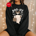 thumbnail image 3 of PAVIG Boo-Jee Ghost Halloween Sweatshirt, Leopard Coffee Bougie Crewneck, 3 of 7
