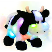 Diayung LED Musical Stuffed Unicorn Colorful Light up Singing Plush Toy Adjustable Volume Lullaby Animated Soothe Birthday Gifts for Kids Toddler Girls, Rainbow, 12''