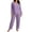 Purple-03, variant on Nugftut Women Plus Size Pajama Sets Long Sleeve Top and Wide Leg Pants 2 Piece Soft Lounge Pjs Summer Fall Loungewear