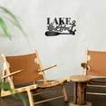 thumbnail image 6 of Metal Lake Life with Anchor Wall Art Decor Lake House Cabin Metal Wall Art Hanging Decor Signs Life is Better Accent Wall Sculpture Statues, 6 of 8