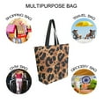 thumbnail image 7 of FORMRS Womens Canvas Tote Bag with Zipper Inner Pocket Shoulder Handbag, Leopard Pattern, 7 of 7