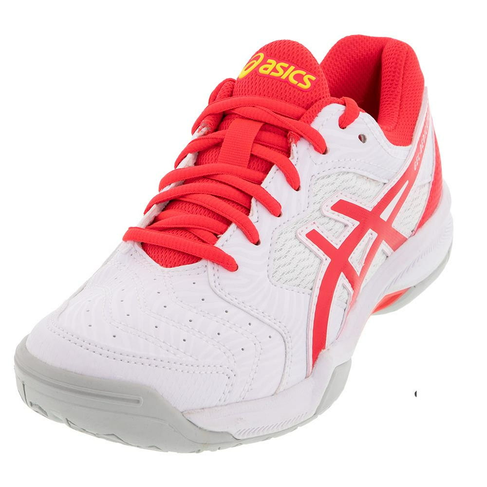 Asics Women`s GELDedicate 6 Tennis Shoes White and Laser Pink ( 11