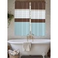 thumbnail image 7 of Living Room Curtains 72 Inches length, Blue Brown Morocco Window Treatment Curtain Drapes, Geometric Stripes Aqua Stitching Light Filtering Drapes for Bedroom Laundry Room, 52"x72", 2 Panels, 7 of 7