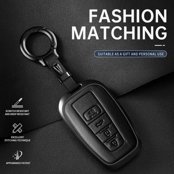 For Toyota Key Fob Cover Leather Car 2020-2022 Highlander Corolla Prius 2018-2024 RAV4 Camry C-HR Avalon GT86  Key Case