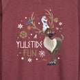 thumbnail image 3 of Frozen 2 - Yuletide Fun - Women's Lightweight French Terry Long Sleeve Shirt, 3 of 5