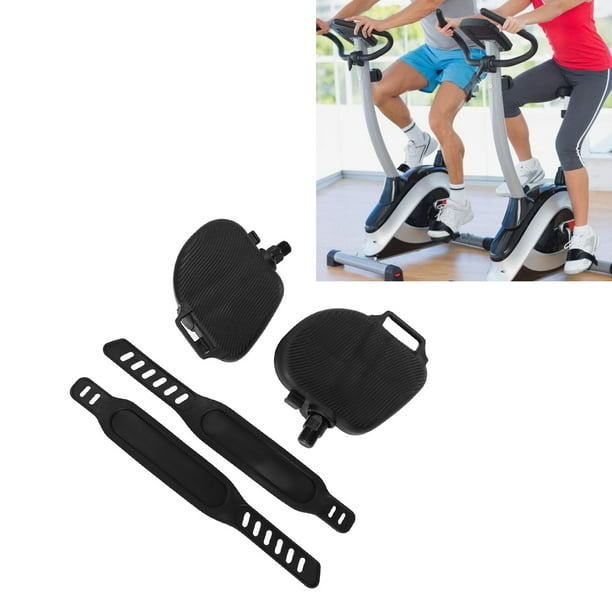 Pedales De Bicicleta Estática Con Patrón De Tira Antideslizante, Correa Ajustable, Pedal Versátil Para Bicicleta Estática, 1 Par