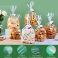 thumbnail image 4 of DELUXIS 200 Pack Cellophane Treat Bags, 6x10 Inch Clear Cookie Bag with Twist Ties, 2.5 Mils Thick & Sturdy Plastic Gift Bags for Party Favor, Baked Goods, Cookies, Candies, Chocolates, Popcorn, 4 of 6