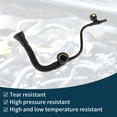 thumbnail image 5 of Unique Bargains Car Radiator Hose Heater Hose for Peugeot 206 CC (2D) 2000-2007 No.1192.Q7 Plastic Ventilation Hose Black 1 Pcs, 5 of 6