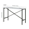 thumbnail image 5 of Evelyn&Zoe 46" Blackened Bronze Metal/Faux Marble Console Table, 5 of 5