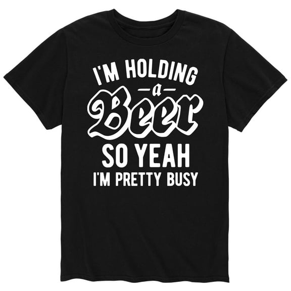 Instant Message - I'm Holding A Beer - Men's Short Sleeve Graphic T-Shirt