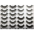 thumbnail image 6 of Lashes Mink Natural Look Cat Eye Wispy False Eyelashes Think Volume Long Fake Eye Lashes Pack 3D Strip Faux Mink Eyelashes 14 Pairs, 6 of 15
