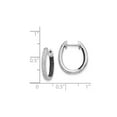 thumbnail image 2 of 1/2 Carat (Ctw) Black and White Diamond In-and-Out Hoop Earrings in 14K White Gold, 2 of 6
