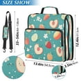 thumbnail image 3 of WOBOGO Peaches and Strawberries in A Repeating Pattern Ring Binder Bag 1.5in Folder Organizer with Shoulder Strap for 13Inch Laptop and 500 Sheets of Paper, 3 of 8