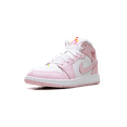 thumbnail image 4 of Jordan GRADE SCHOOL Jordan 1 Mid GS "Pink Foam Fire Red" DQ8423 608 from Stadium Goods, 4 of 8