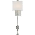 thumbnail image 2 of Savoy House Devon Transitional Satin Nickel 1 Light C Bulb Sconce White Shade, 2 of 2