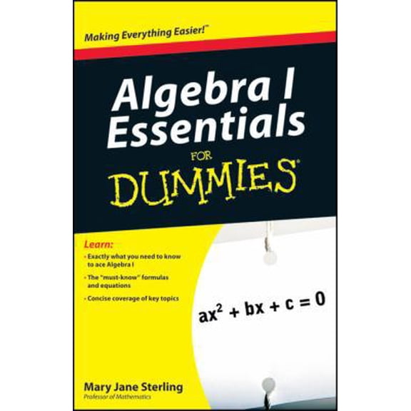 Pre-Owned Algebra I Essentials for Dummies (Paperback) 0470618345 9780470618349