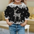 thumbnail image 2 of Fiaer Christmas Sweaters for Women 2025 Sparkly Bow Santa Hat Reindeer Graphic Sweatshirt Vintage Long Sleeve Crewneck Tunic Tops 4-Black 100, 2 of 4